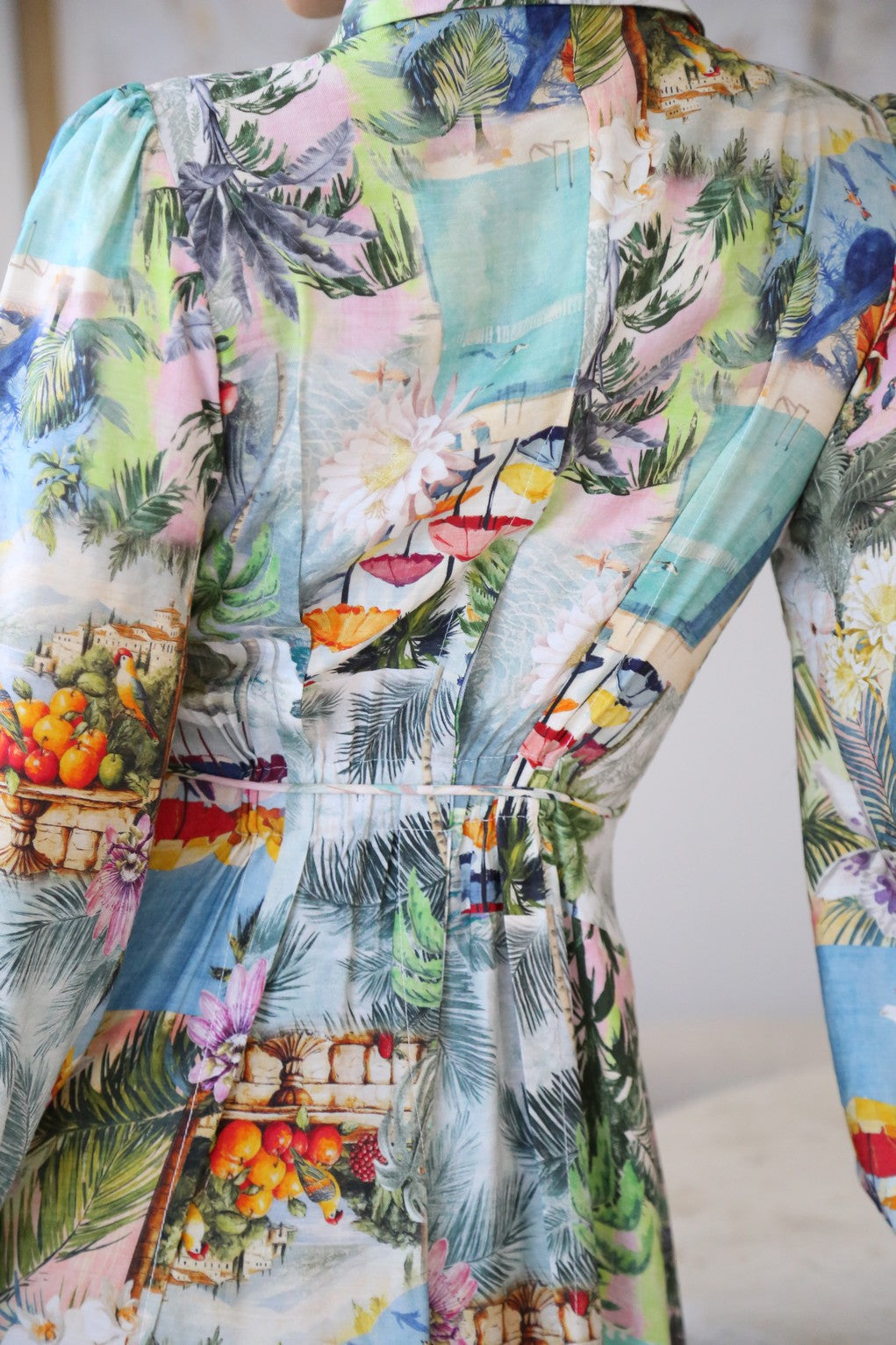 Bora Bora Maxi Shirt Dress - Tropical Paradise