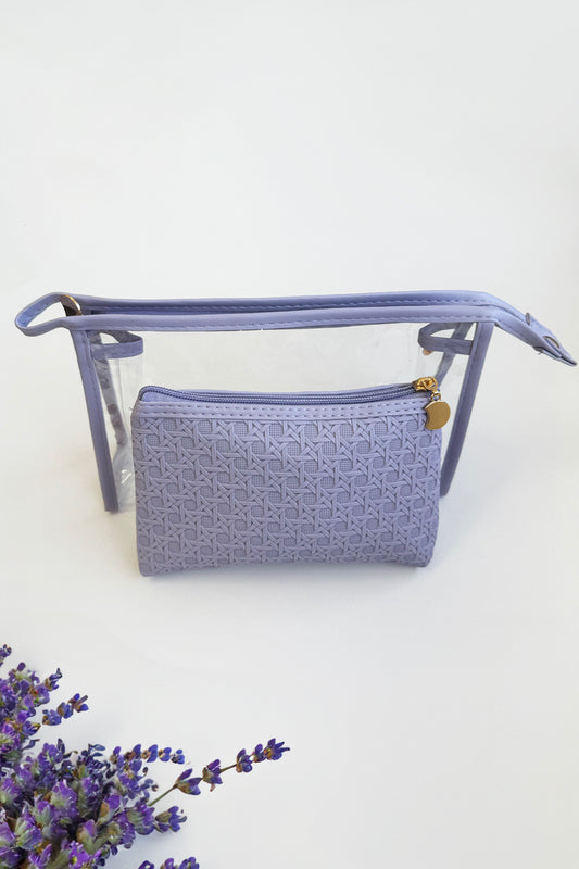 Serenity Cosmetic/Travel Cases - Lavender Weave