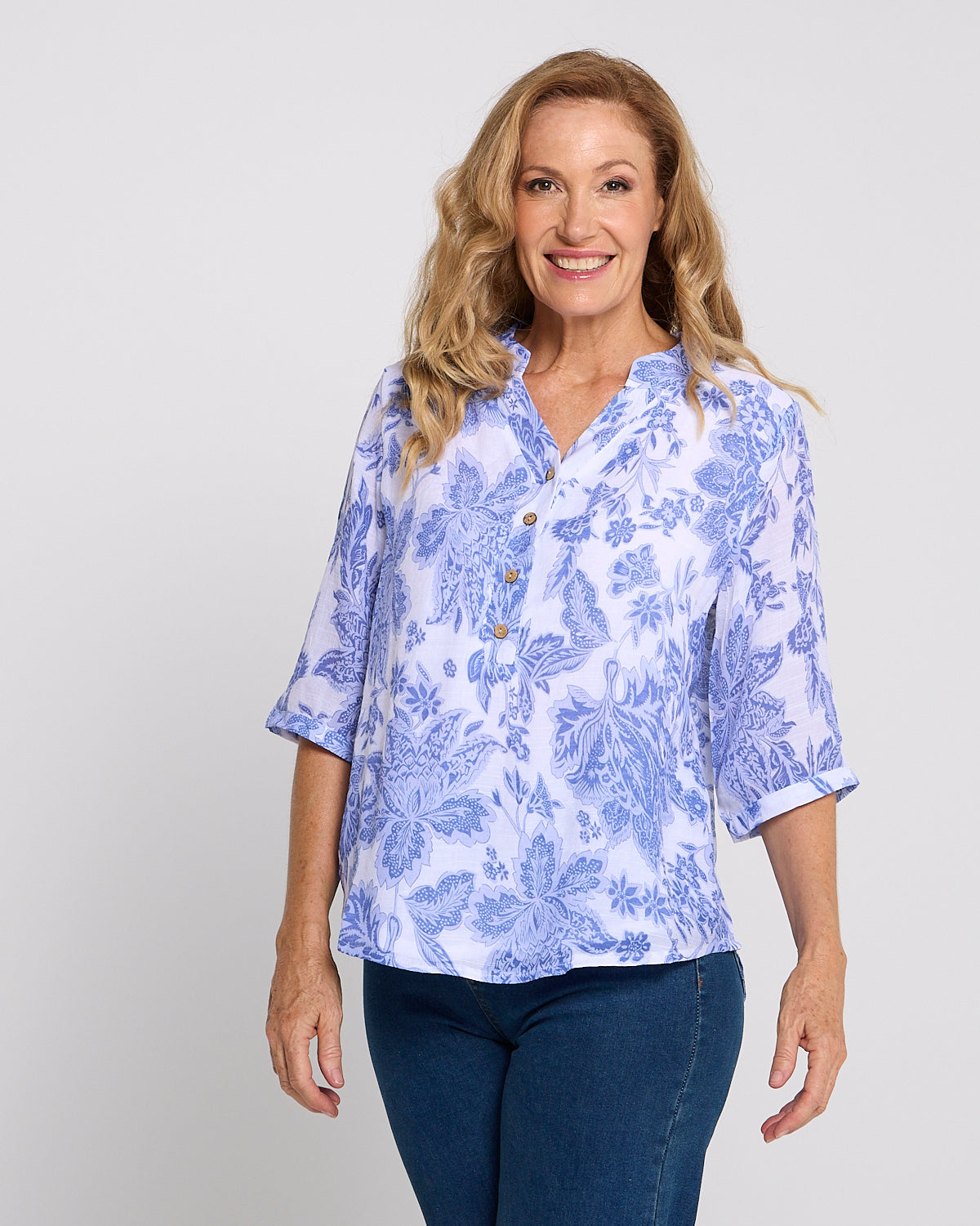 Marissa Blouse - Jacobean Sky