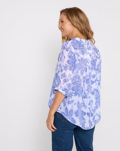Marissa Blouse - Jacobean Sky