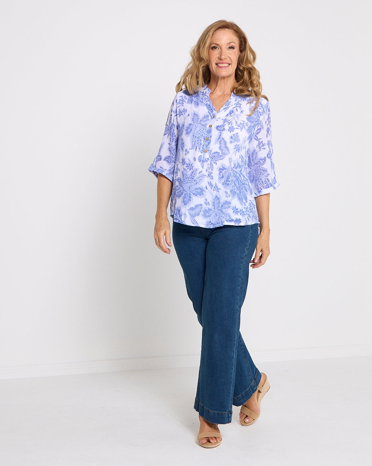 Marissa Blouse - Jacobean Sky