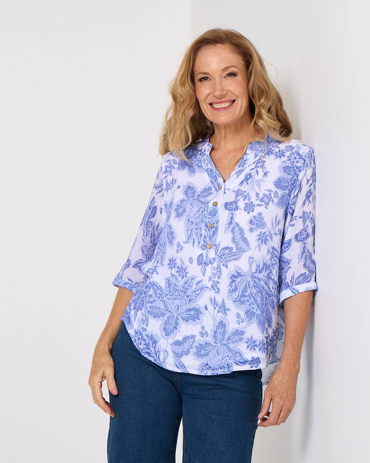 Marissa Blouse - Jacobean Sky