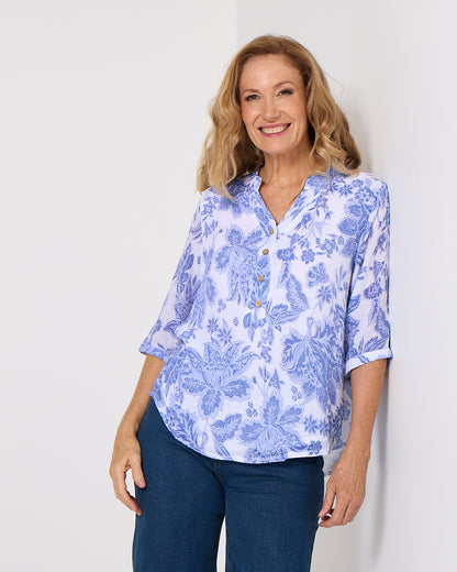 Marissa Blouse - Jacobean Sky