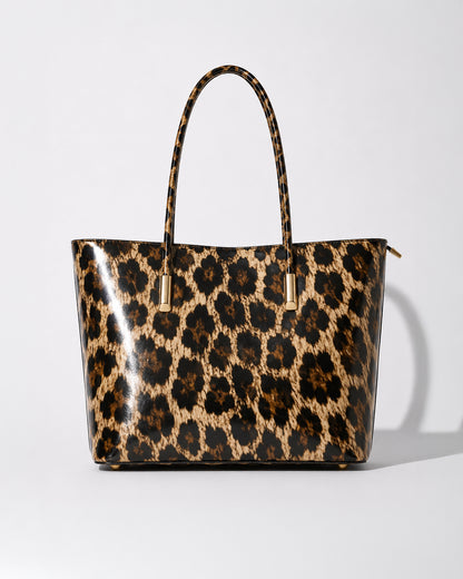 Scarlett Large Tote - Leopard Print