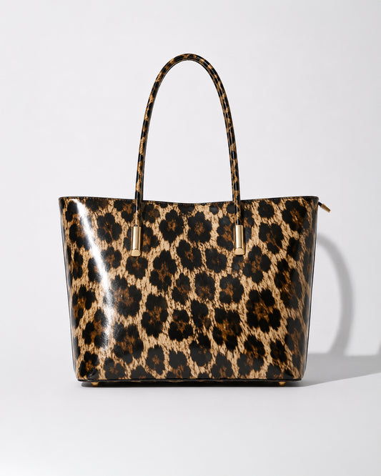 Scarlett Large Tote - Leopard Print