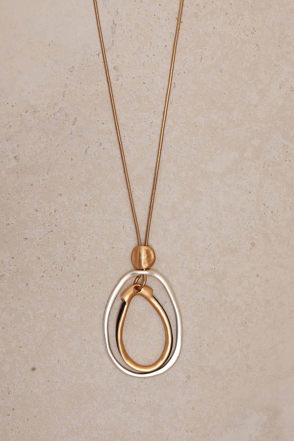 Dual Harmony Pendant Necklace - Gold/Silver