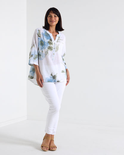 Sinclair Top - Sea Mist Floral