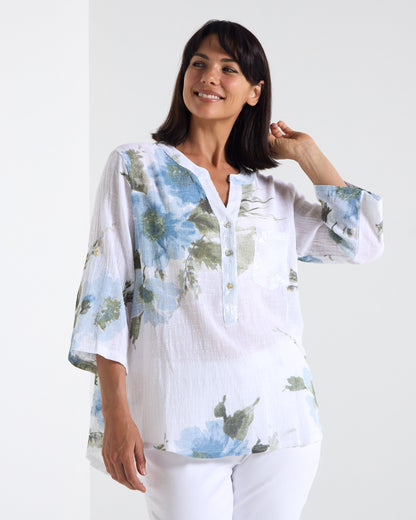 Sinclair Top - Sea Mist Floral