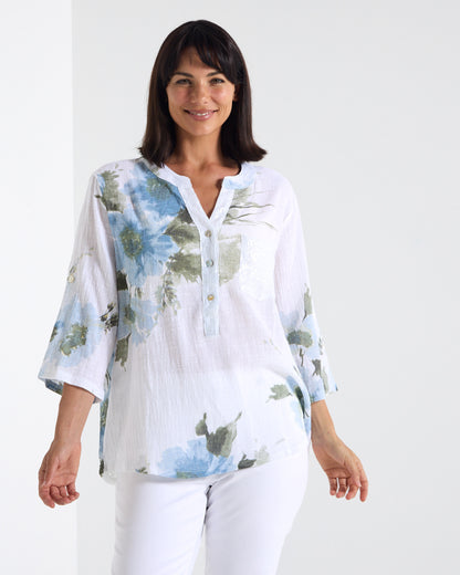 Sinclair Top - Sea Mist Floral