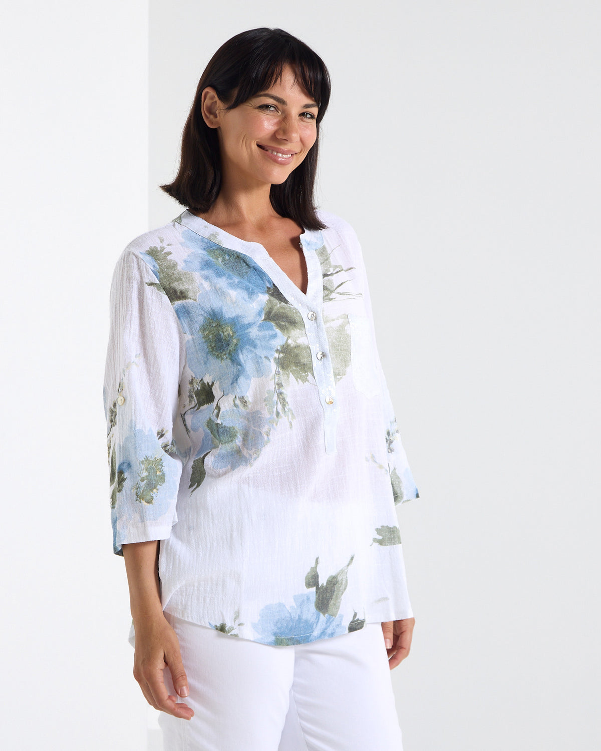 Sinclair Top - Sea Mist Floral