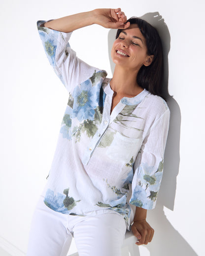 Sinclair Top - Sea Mist Floral