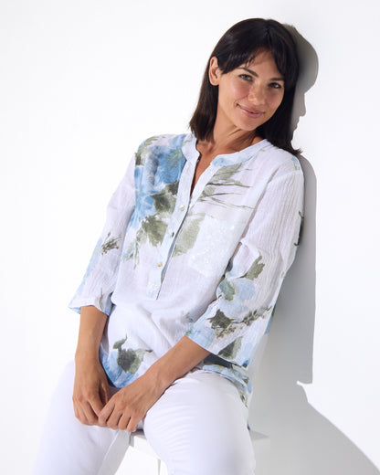 Sinclair Top - Sea Mist Floral