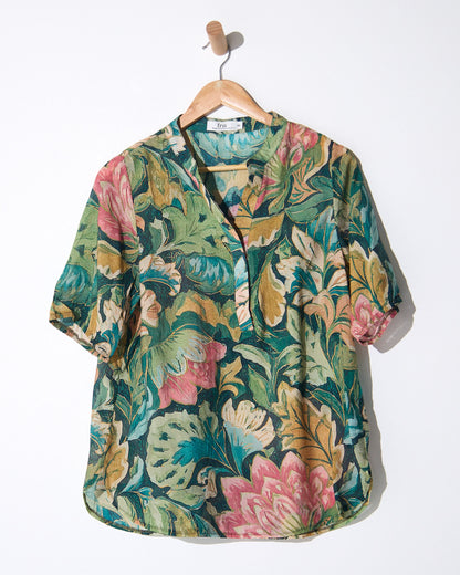 Bellamy Top - Green Floral