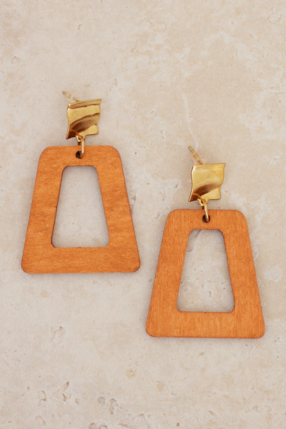 Linden Earrings - Brown