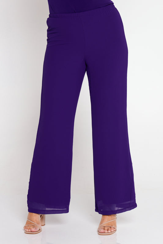 Rendezvous Chiffon Pants - Purple