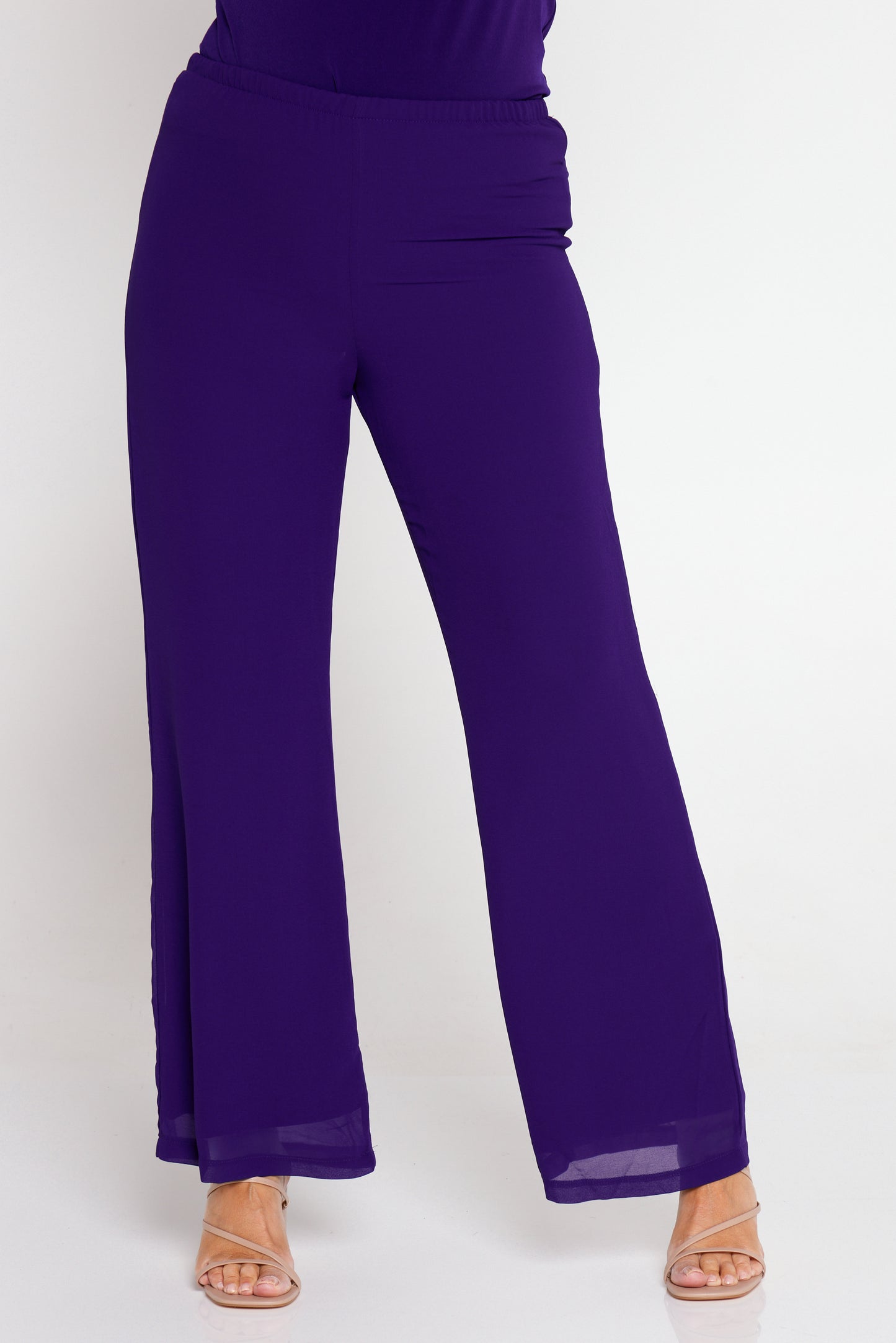 Rendezvous Chiffon Pants - Purple