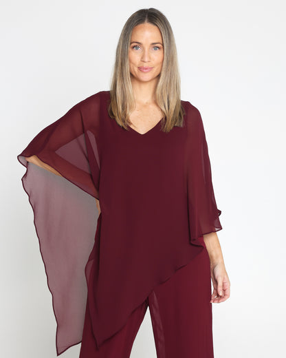 Aubriella Top - Burgundy
