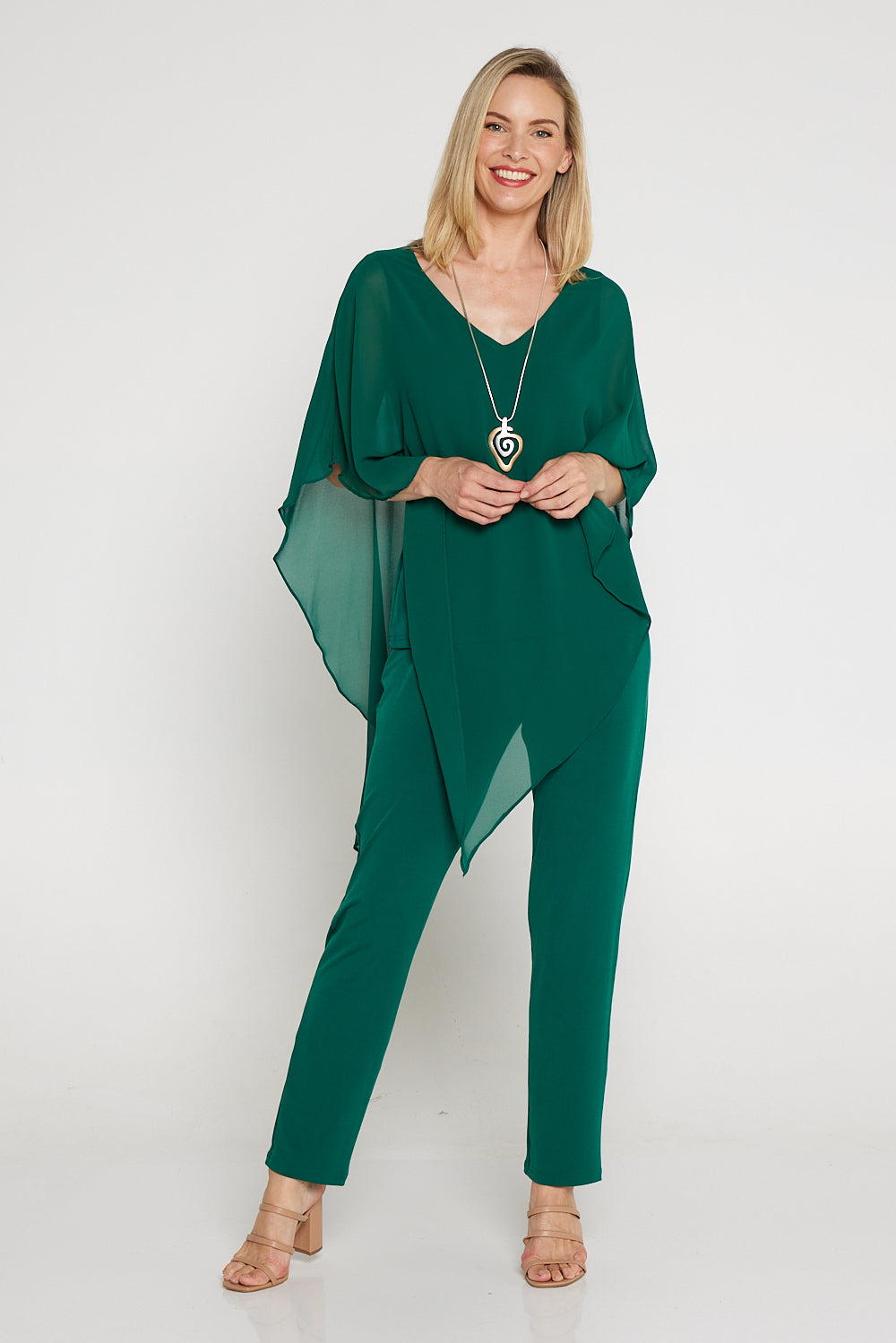 Gianna Pants - Forest Green, Mature Women's Clothing