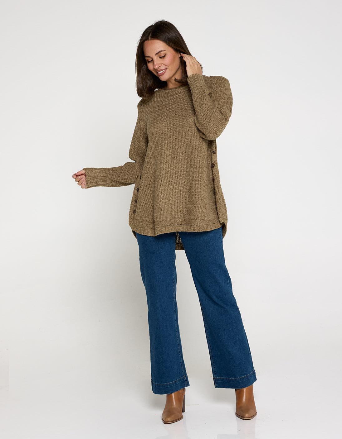 Paris Knit Jumper - Olive
