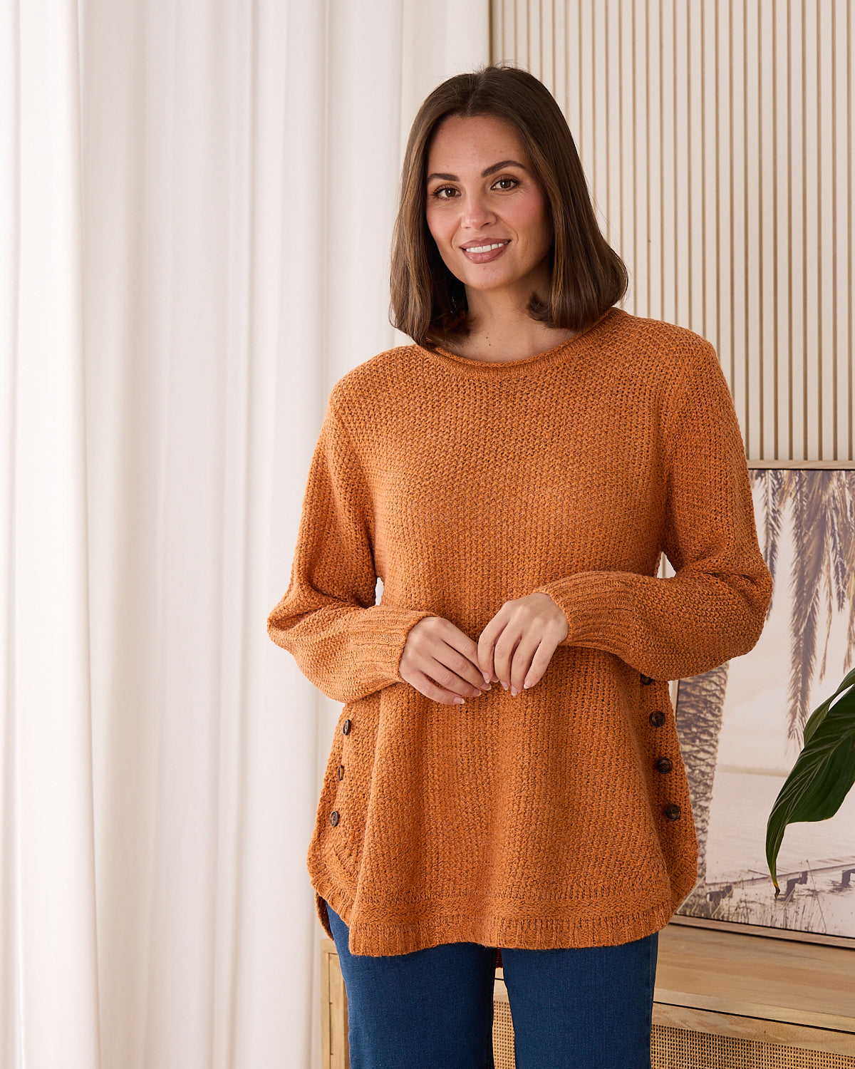 Paris Knit Jumper - Burnt Orange