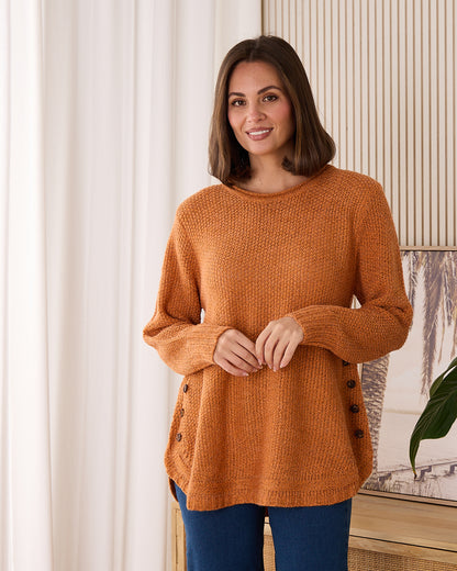 Paris Knit Jumper - Burnt Orange