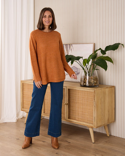 Paris Knit Jumper - Burnt Orange