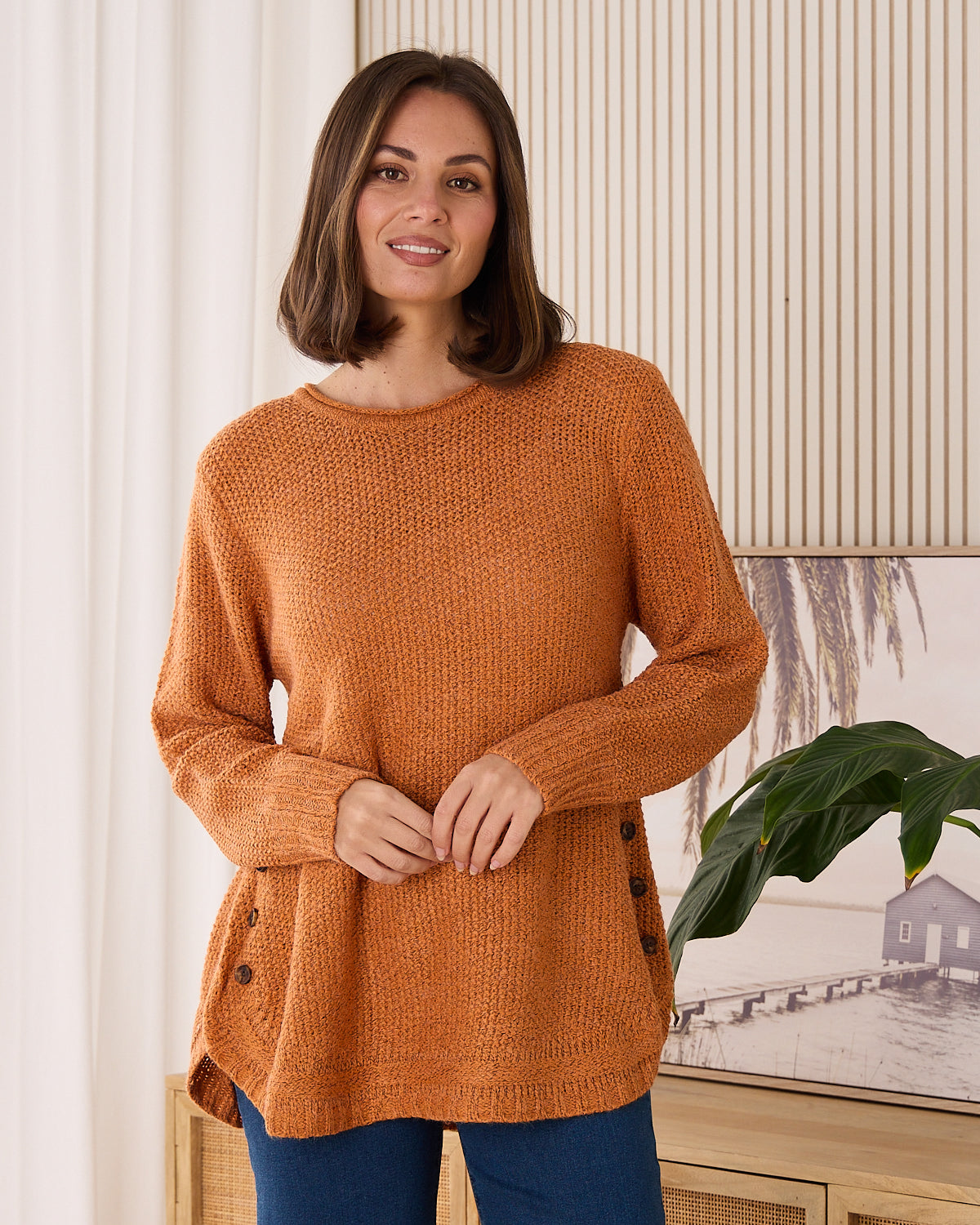 Paris Knit Jumper - Burnt Orange