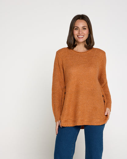 Paris Knit Jumper - Burnt Orange