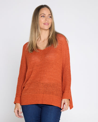 Callie Knit - Burnt Orange