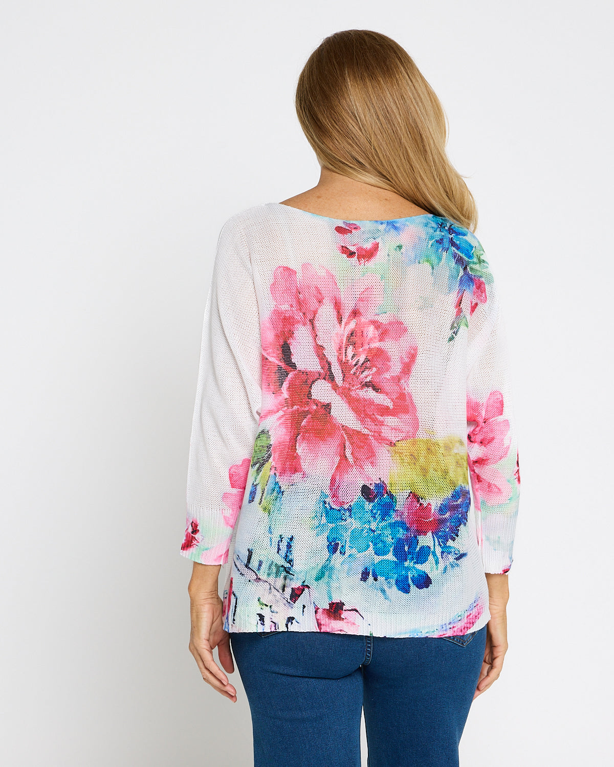 Florentina Knit Top - Watercolour Bloom