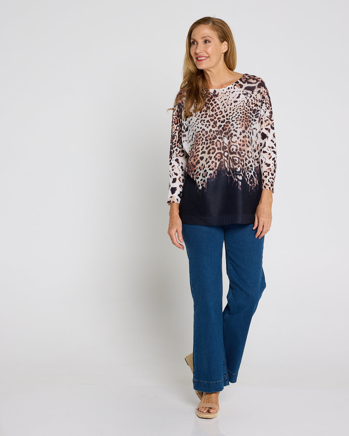 Florentina Knit Top - Leopard Print