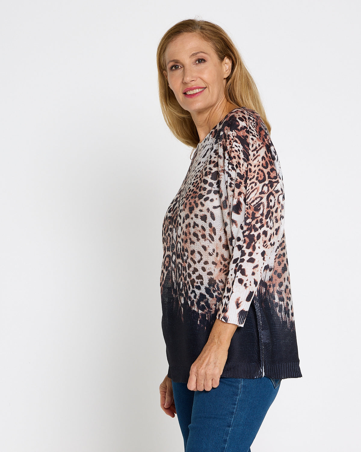 Florentina Knit Top - Leopard Print