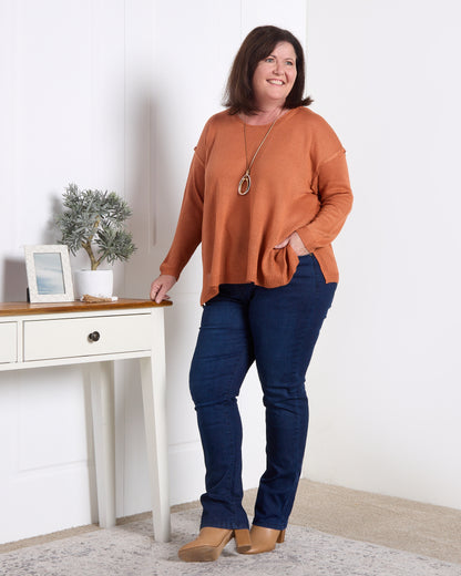 Freya Cotton Knit - Rust