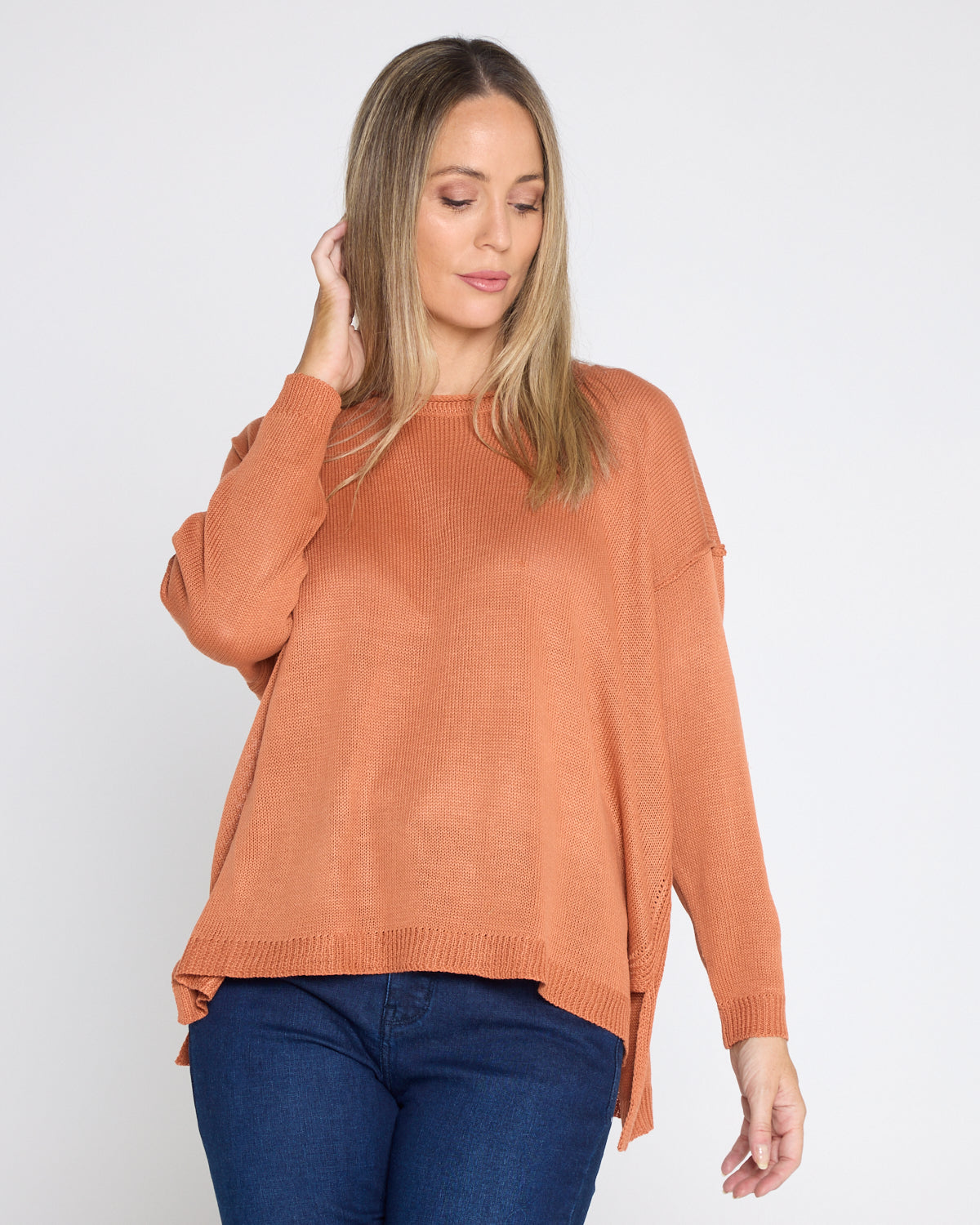 Freya Cotton Knit - Rust