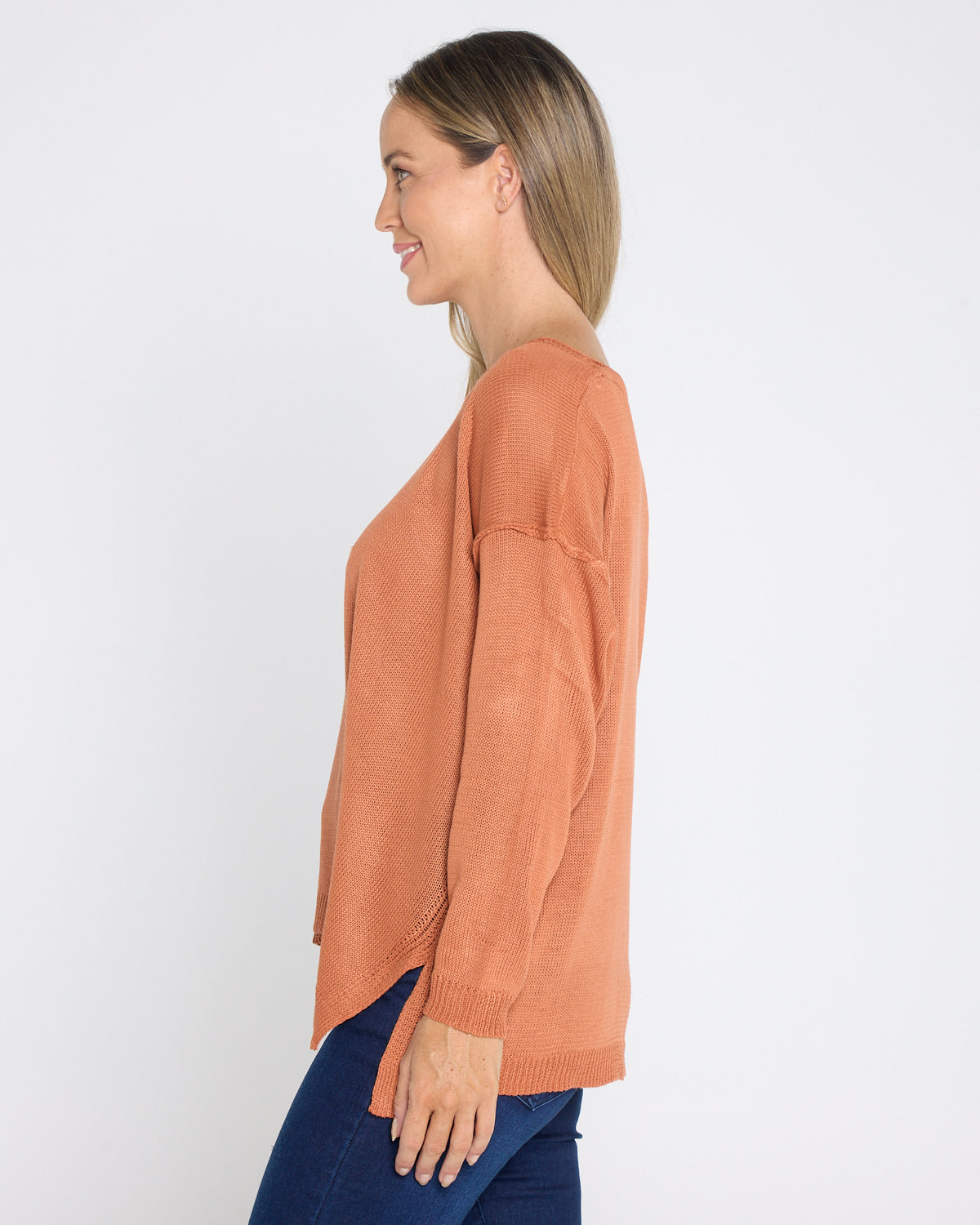 Freya Cotton Knit - Rust