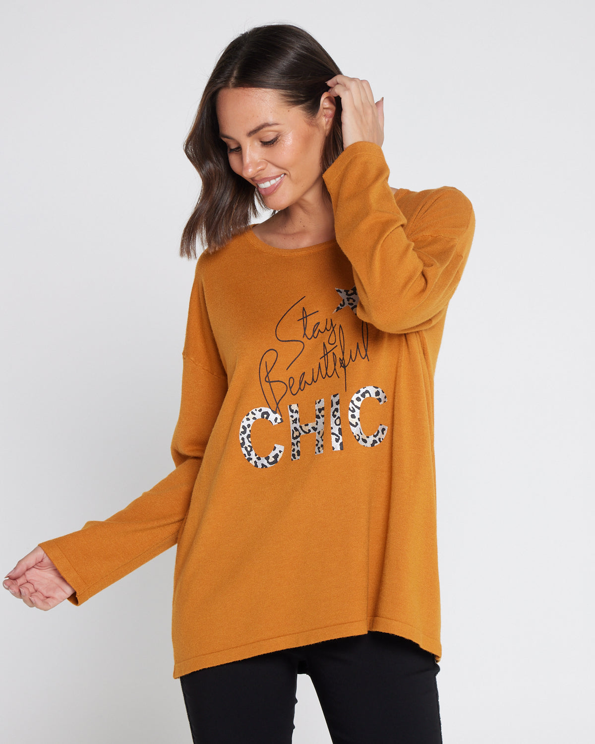 Sophie Knit Top - Mustard