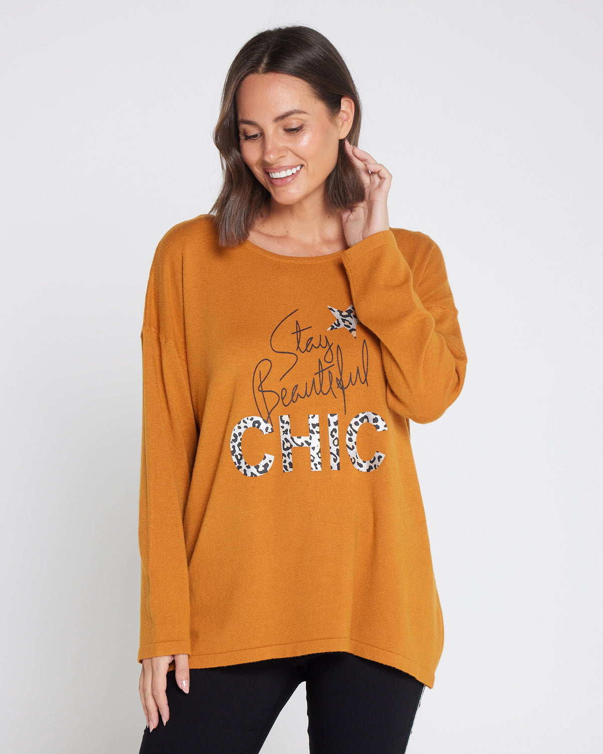 Sophie Knit Top - Mustard
