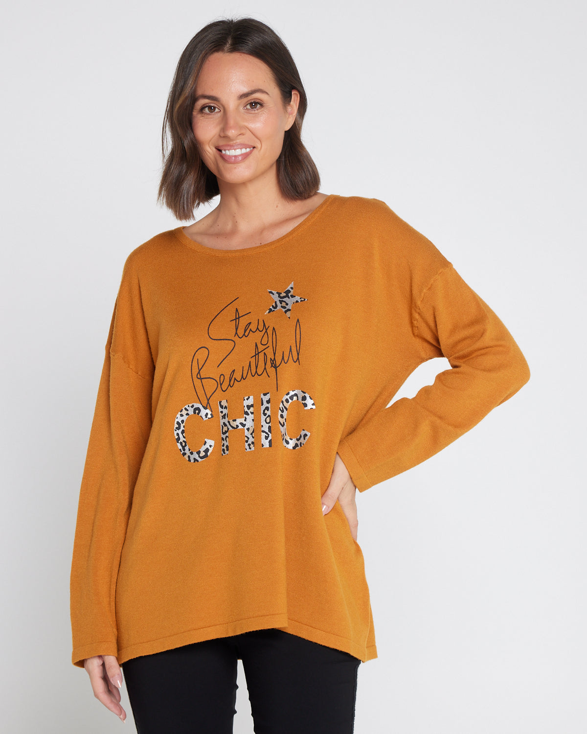 Sophie Knit Top - Mustard