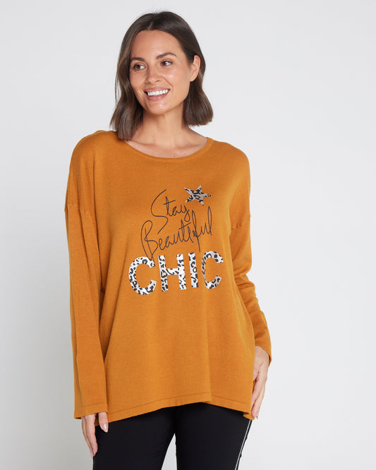 Sophie Knit Top - Mustard
