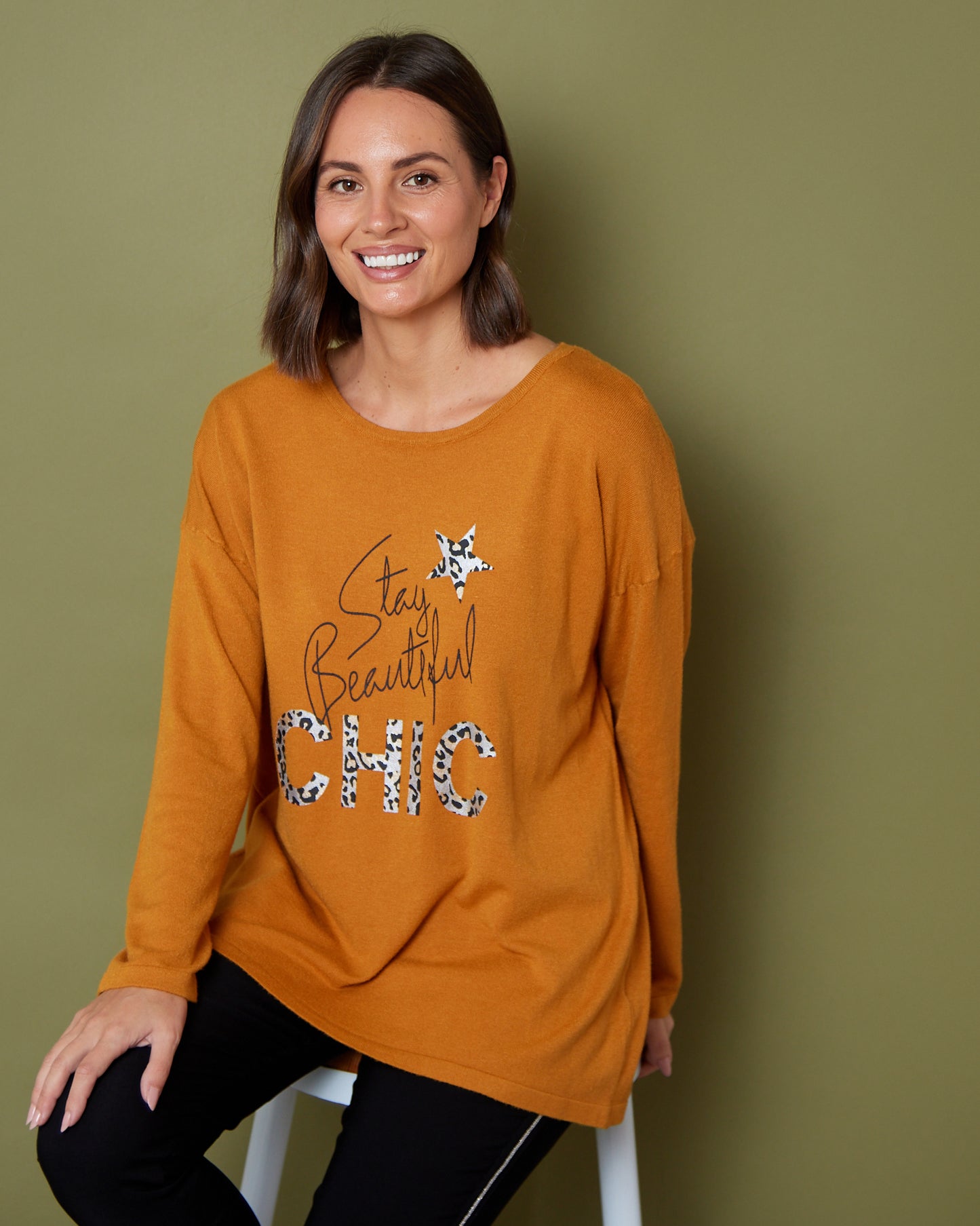 Sophie Knit Top - Mustard
