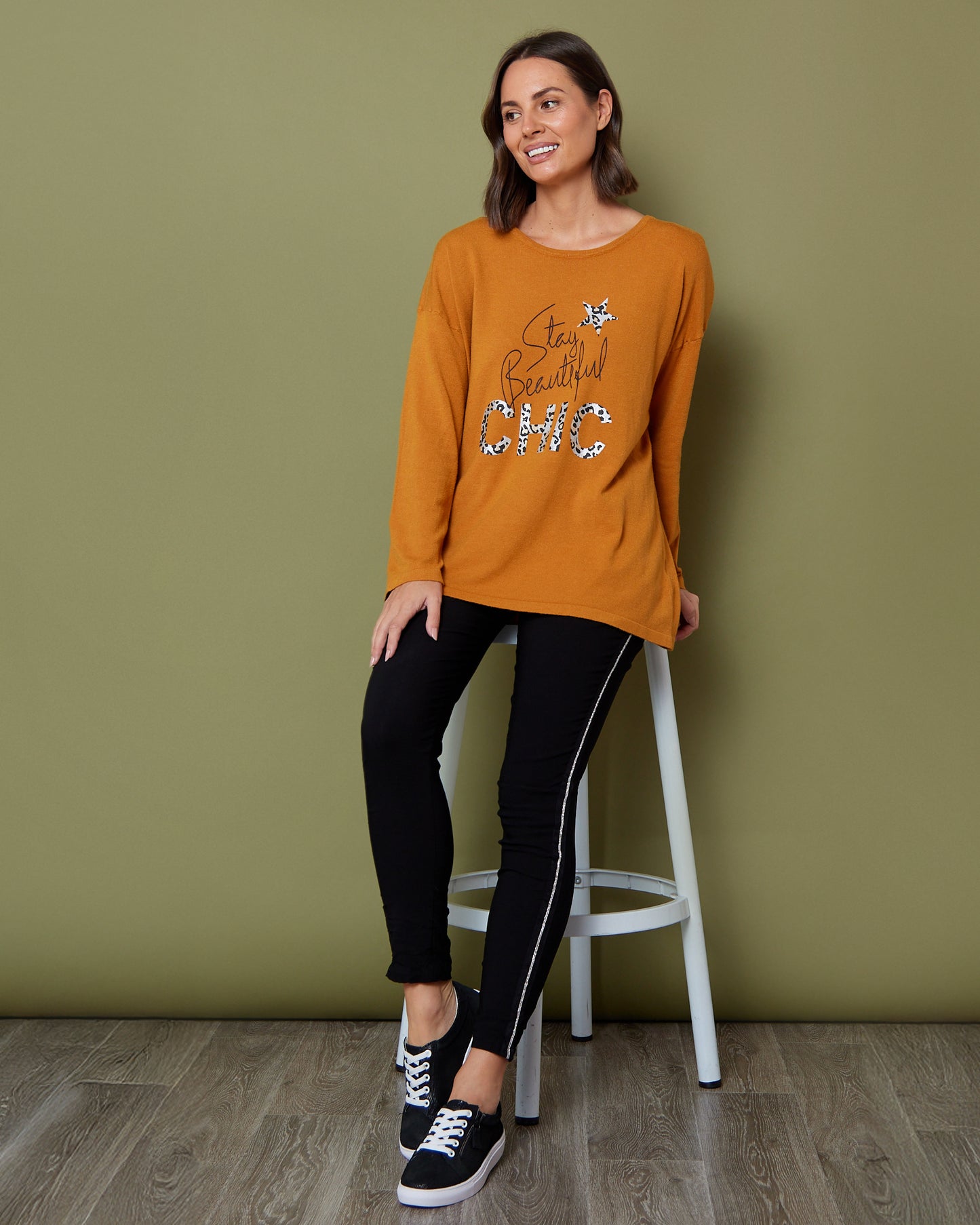 Sophie Knit Top - Mustard