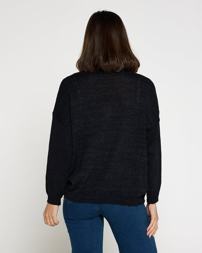 Alula Embellished Knit - Black