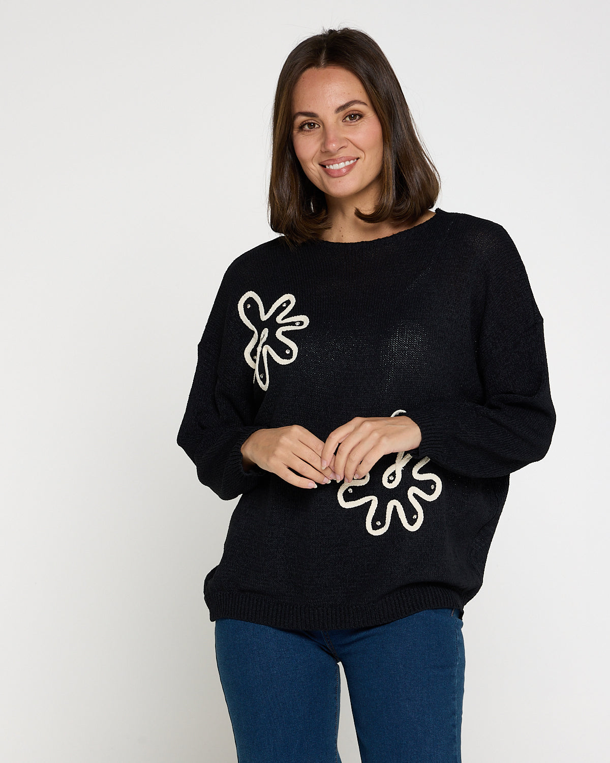 Alula Embellished Knit - Black