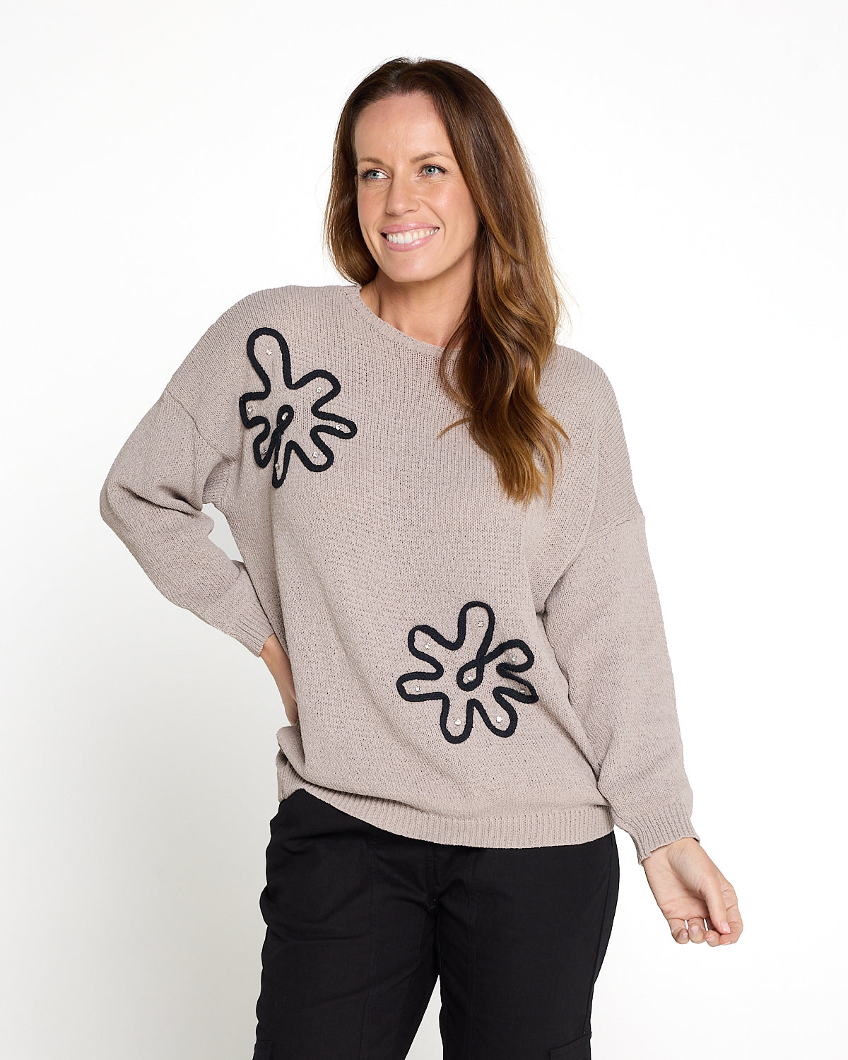 Alula Embellished Knit - Mushroom