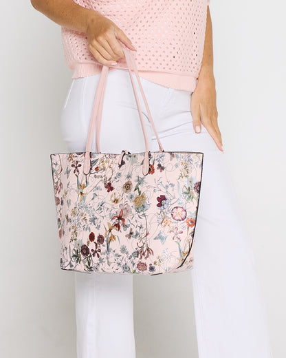 Blush Meadow Tote &  Bag Set – Floral