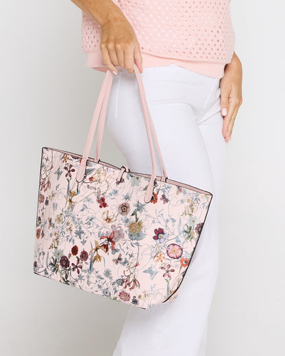 Blush Meadow Tote &  Bag Set – Floral