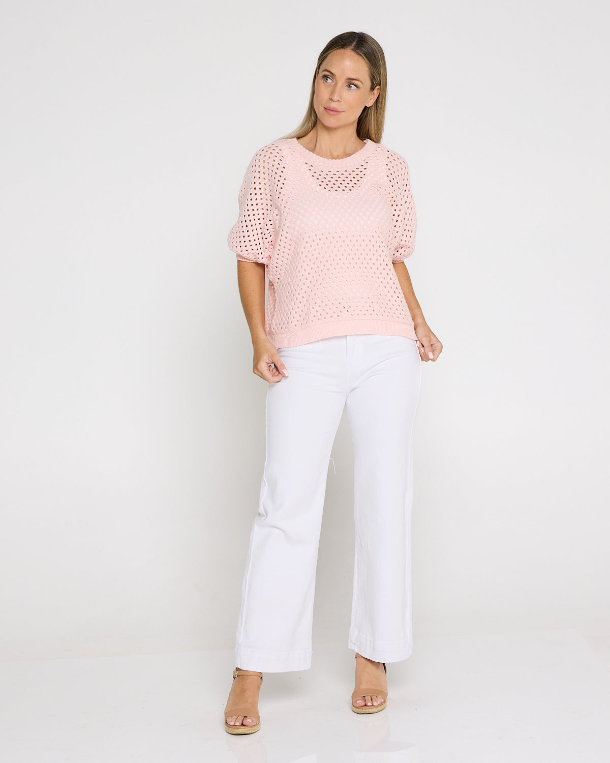 Cher Wide Leg Jeans - White