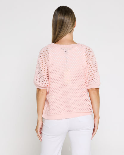 Joelle Summer Knit Top - Pink