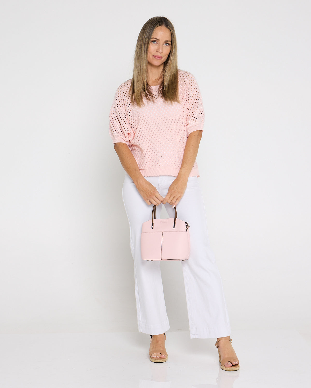 Joelle Summer Knit Top - Pink