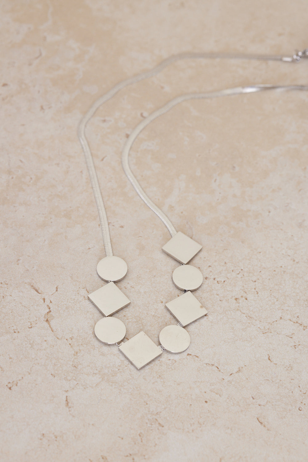 Geometric Necklace - Silver